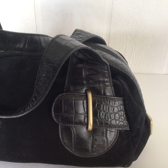 DONALD J. PLINER BLACK SUEDE SATCHEL - Picture 5 of 16